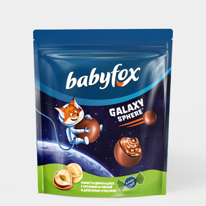 Конфеты шоколадные «Babyfox» Galaxy sphere с фундуком, 130 г