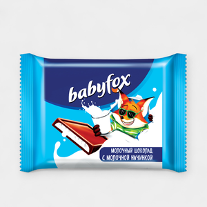 Шоколад молочный «Babyfox» с молочной начинкой, 12 г