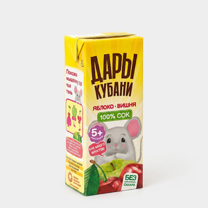 Сок «Дары Кубани» яблочно-вишневый, 200 мл