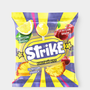 Карамель на палочке «Strike» Кислый kiss, 113 г Карамель на палочке «Strike» Кислый kiss, 113 г