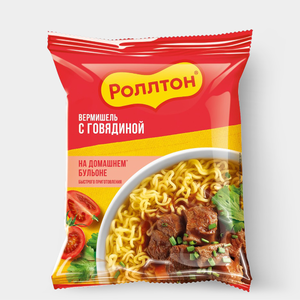 Вермишель «Роллтон» с говядиной, 60 г