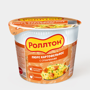 Пюре картофельное «Роллтон» с сухариками, 40 г