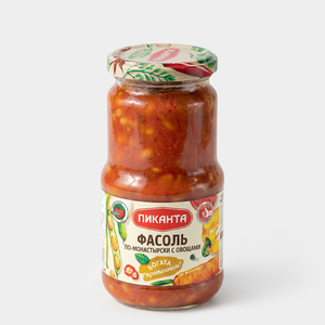 Фасоль «Пиканта» по-монастырски с овощами, 470 г Фасоль «Пиканта» по-монастырски с овощами, 470 г