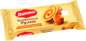 Рулет «Яшкино» бисквитный «С варёной сгущёнкой», 200 г Рулет «Яшкино» бисквитный «С варёной сгущёнкой», 200 г