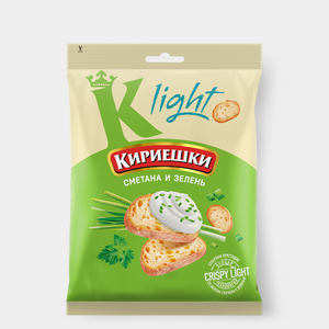 Сухарики «Кириешки Light» со вкусом сметаны и зелени, 80 г