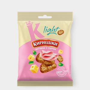 Сухарики «Кириешки Light» со вкусом ветчины с сыром, 33 г