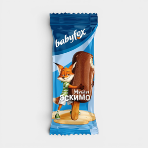 Эскимо «Babyfox» пломбир ванильный в молочном шоколаде, 45 г