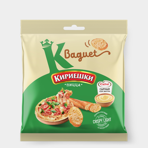 Сухарики «Кириешки Baguet» со вкусом пиццы и сырным соусом Calve, 70 г