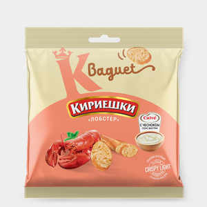 Сухарики «Кириешки Baguet» Лобстер + чесночный соус, 70 г