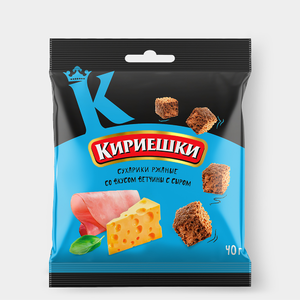 Сухарики «Кириешки» со вкусом ветчины и сыра, 40 г