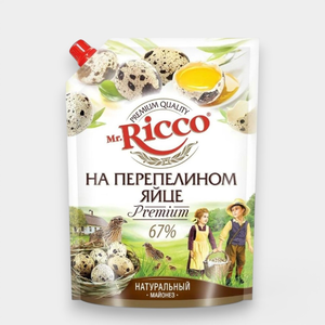Майонез «Mr. Ricco» На перепелином яйце, 800 г