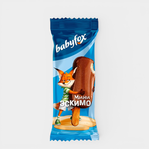 Эскимо «Babyfox» пломбир ванильный в молочном шоколаде, 45 г