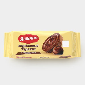 Рулет «Яшкино» бисквитный шоколадный, 200 г Рулет «Яшкино» бисквитный шоколадный, 200 г