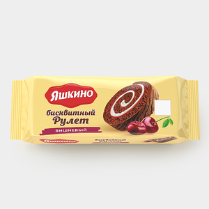 Рулет «Яшкино» бисквитный вишнёвый, 200 г Рулет «Яшкино» бисквитный вишнёвый, 200 г