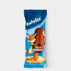 Эскимо «Babyfox» пломбир ванильный в молочном шоколаде, 45 г Эскимо «Babyfox» пломбир ванильный в молочном шоколаде, 45 г