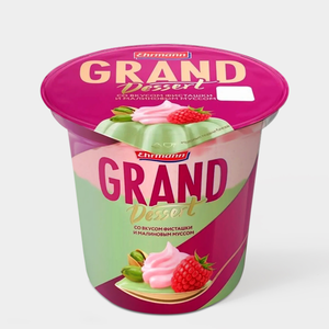 Пудинг 4.7% «Grand Dessert» с фисташкой и сливочно-малиновый мусс, 200 г Пудинг 4.7% «Grand Dessert» с фисташкой и сливочно-малиновый мусс, 200 г