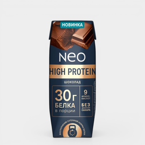 Коктейль молочный 0.9% «Neo» HIGH PROTEIN Шоколад, 260 г Коктейль молочный 0.9% «Neo» HIGH PROTEIN Шоколад, 260 г