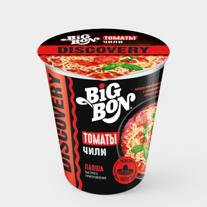 Лапша «BigBon Discovery» с томатами и перцем чили, 70 г Лапша «BigBon Discovery» с томатами и перцем чили, 70 г