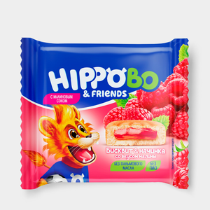 Пирожное «HIPPOBO» с начинкой со вкусом малины, 32 г Пирожное «HIPPOBO» с начинкой со вкусом малины, 32 г