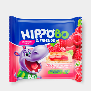 Пирожное «HIPPOBO» с начинкой со вкусом малины, 32 г Пирожное «HIPPOBO» с начинкой со вкусом малины, 32 г
