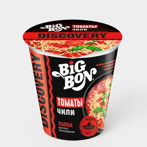 Лапша «BigBon Discovery» с томатами и перцем чили, 70 г Лапша «BigBon Discovery» с томатами и перцем чили, 70 г