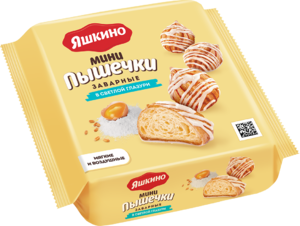 Мини-пышечки «Яшкино» заварные в белой глазури, 240 г Мини-пышечки «Яшкино» заварные в белой глазури, 240 г