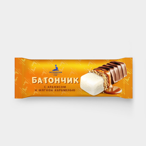 Мороженое «Петрохолод» батончик с арахисом и мягкой карамелью, 70 г Мороженое «Петрохолод» батончик с арахисом и мягкой карамелью, 70 г