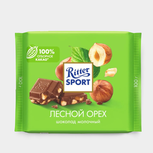 Шоколад молочный «Ritter Sport» с лесным орехом, 100 г Шоколад молочный «Ritter Sport» с лесным орехом, 100 г
