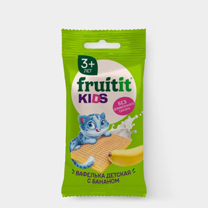 Вафельки детские «FRUIT IT KIDS» с бананом, 20 г Вафельки детские «FRUIT IT KIDS» с бананом, 20 г