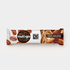 Батончик «Nut&Go» с миндалем, пеканом, карамелью и морской солью, 36 г Батончик «Nut&Go» с миндалем, пеканом, карамелью и морской солью, 36 г