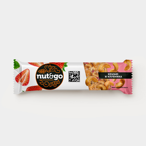 Батончик «Nut&Go» с кешью и клубникой, 36 г Батончик «Nut&Go» с кешью и клубникой, 36 г