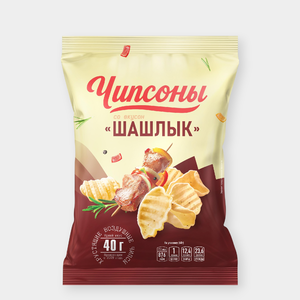 Чипсы «Чипсоны» со вкусом шашлыка, 40 г
