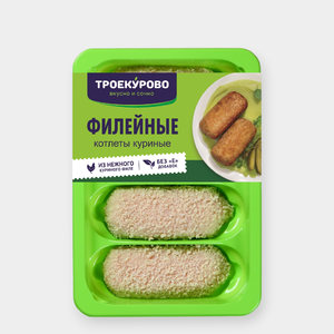 Котлеты куриные «Троекурово» Филейные, 500 г Котлеты куриные «Троекурово» Филейные, 500 г