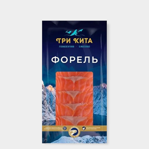 Форель «Три кита» слабосоленая ломтики, 100 г Форель «Три кита» слабосоленая ломтики, 100 г