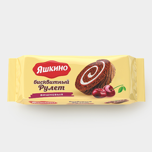 Рулет «Яшкино» бисквитный вишнёвый, 200 г Рулет «Яшкино» бисквитный вишнёвый, 200 г