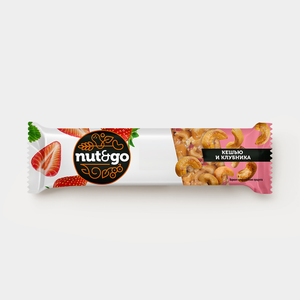 Батончик «Nut&Go» с кешью и клубникой, 36 г