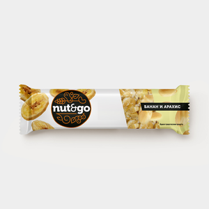 Батончик «Nut&Go» с бананом и арахисом, 42 г Батончик «Nut&Go» с бананом и арахисом, 42 г