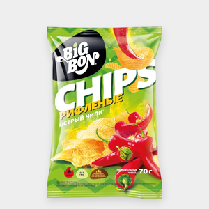 Чипсы картофельные «BigBon» со вкусом «Острый чили»