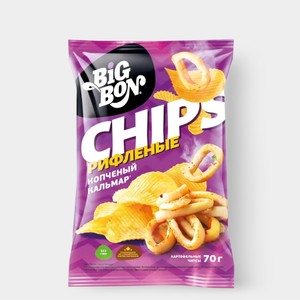 Чипсы картофельные «BigBon» со вкусом «Копченый кальмар», 70 г