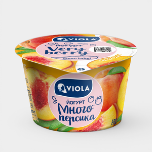 Йогурт 2.6% «Viola» Very Berry Персик, 180 г Йогурт 2.6% «Viola» Very Berry Персик, 180 г