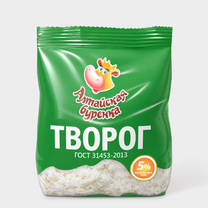 Творог 5% «Алтайская Буренка», 450 г Творог 5% «Алтайская Буренка», 450 г