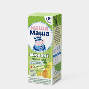Биолакт 2.8% «Наша Маша» яблоко-груша, 200 г