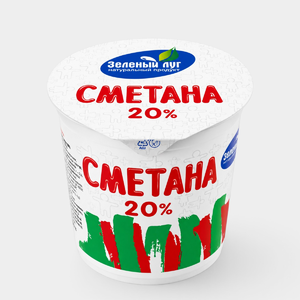 Сметана 20% «Зеленый луг», 300 г Сметана 20% «Зеленый луг», 300 г