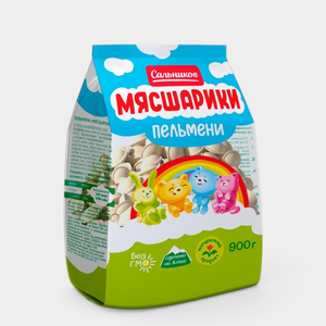 Пельмени «Сальников» мясшарики, 900 г Пельмени «Сальников» мясшарики, 900 г