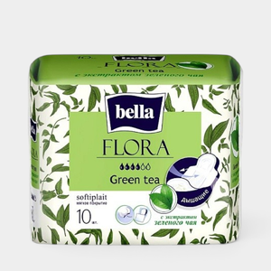 Прокладки «Bella» Flora с экстрактом зеленого чая, 10 шт