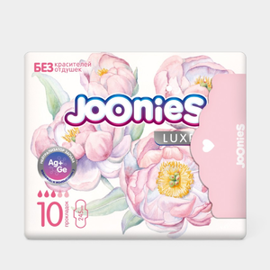 Гигиенические прокладки «JOONIES LUXE» дневные, 10шт Гигиенические прокладки «JOONIES LUXE» дневные, 10шт