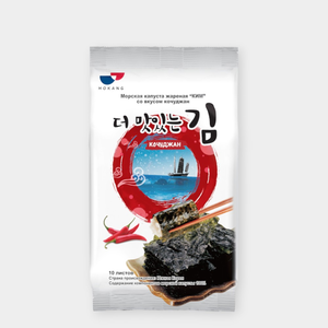 Морская капуста нори «Hokang» жареная «КИМ» со вкусом кочуджан, 5 г Морская капуста нори «Hokang» жареная «КИМ» со вкусом кочуджан, 5 г