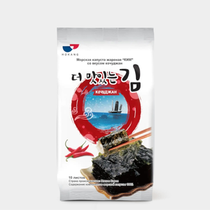 Морская капуста нори «Hokang» жареная «КИМ» со вкусом кочуджан, 5 г Морская капуста нори «Hokang» жареная «КИМ» со вкусом кочуджан, 5 г