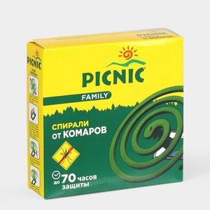Антикомариная спираль «Picnic Family» 10 шт, 90 г Антикомариная спираль «Picnic Family» 10 шт, 90 г