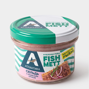 FishMett из сельди «Атлантика» с крымским лучком, 170 г FishMett из сельди «Атлантика» с крымским лучком, 170 г